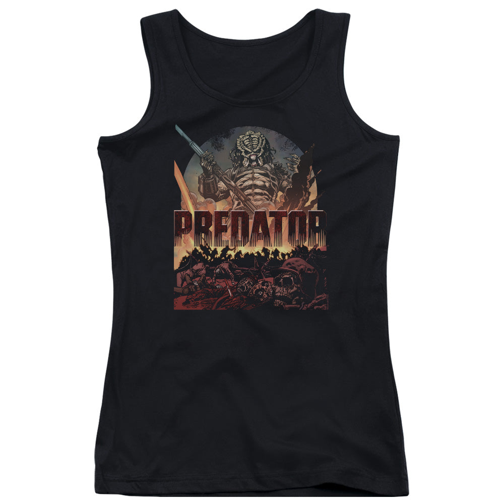 Predator Battle Womens Tank Top Shirt Black