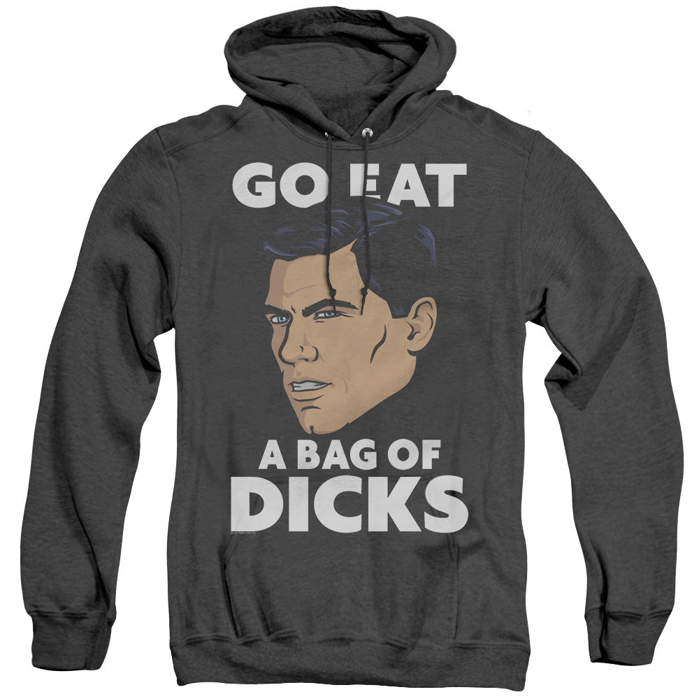 Archer Bag Of Heather Mens Hoodie Black