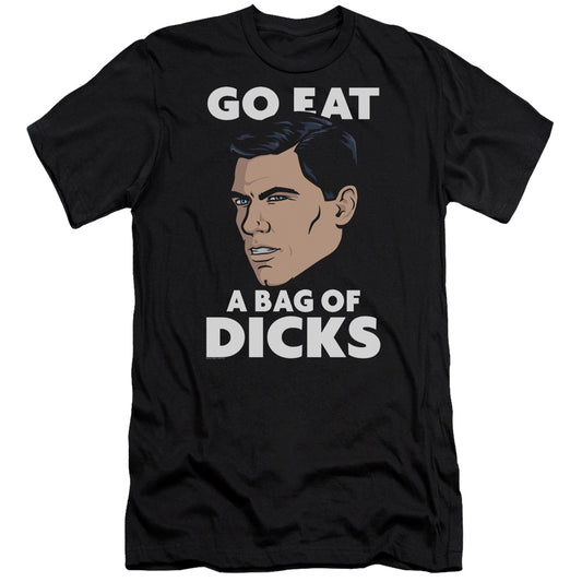 Archer Bag Of Slim Fit Mens T Shirt Black