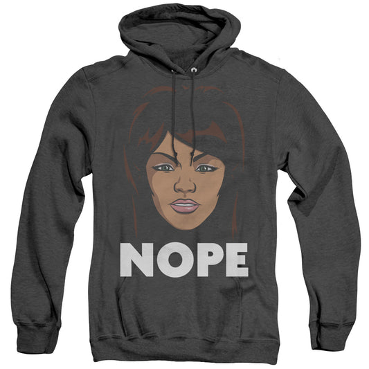 Archer Lana Nope Heather Mens Hoodie Black