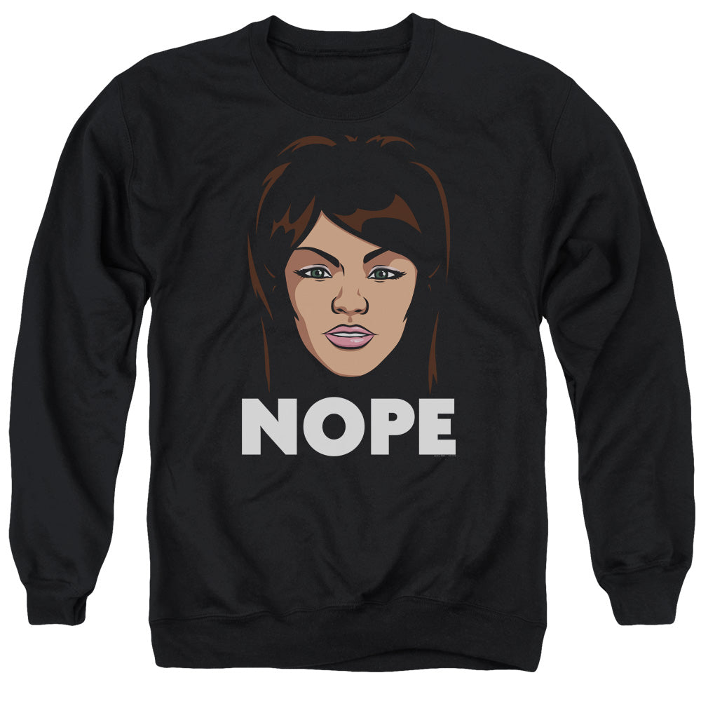 Archer Lana Nope Mens Crewneck Sweatshirt Black