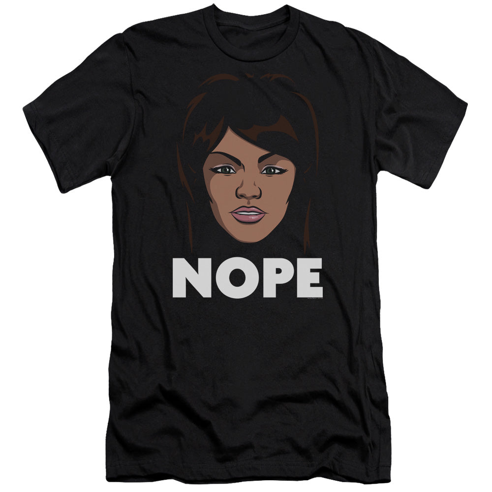 Archer Lana Nope Premium Bella Canvas Slim Fit Mens T Shirt Black