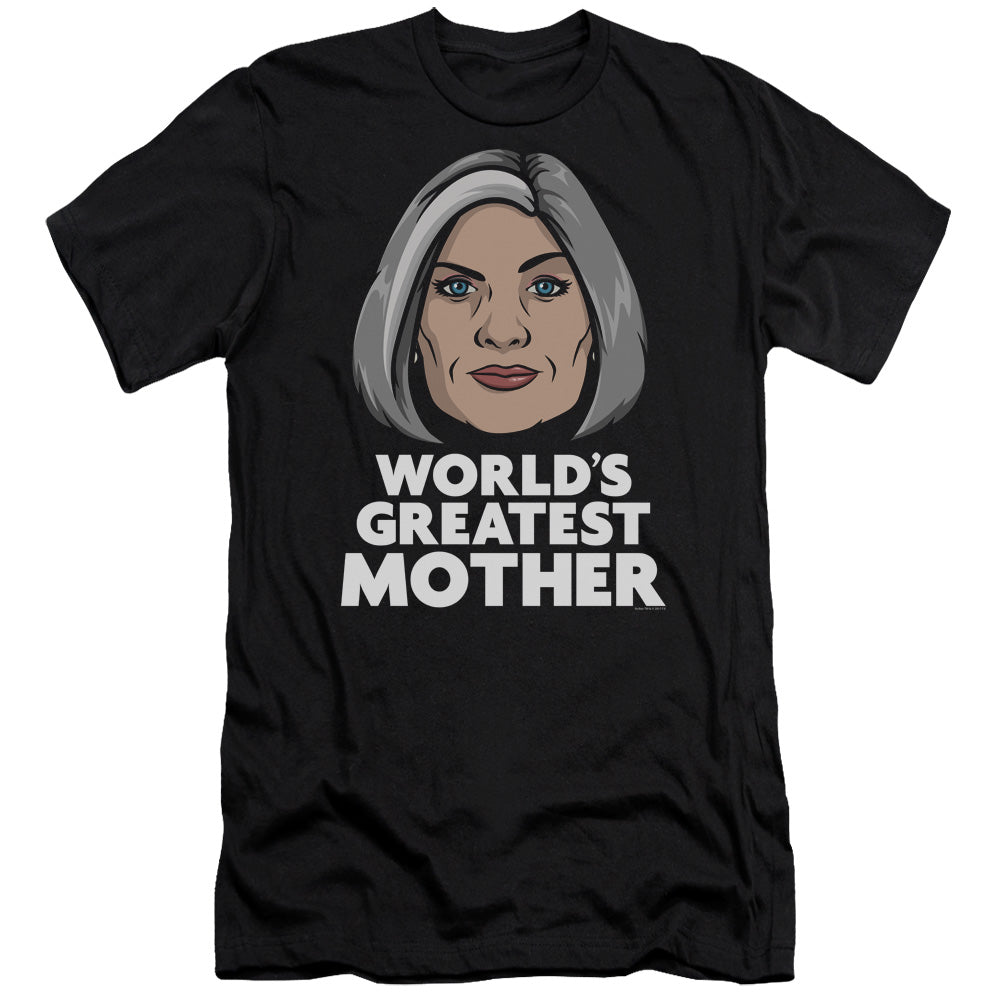 Archer Great Mother Slim Fit Mens T Shirt Black