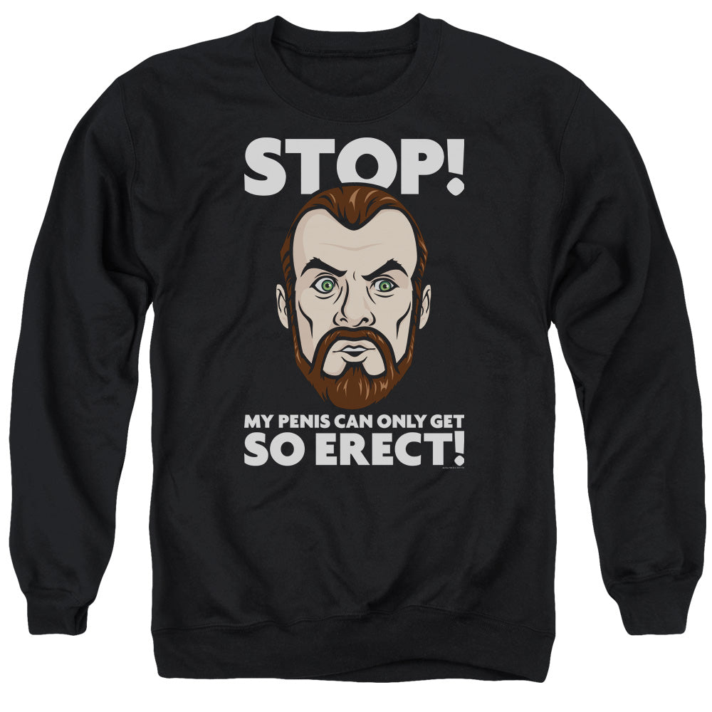 Archer Krieger Stop Mens Crewneck Sweatshirt Black