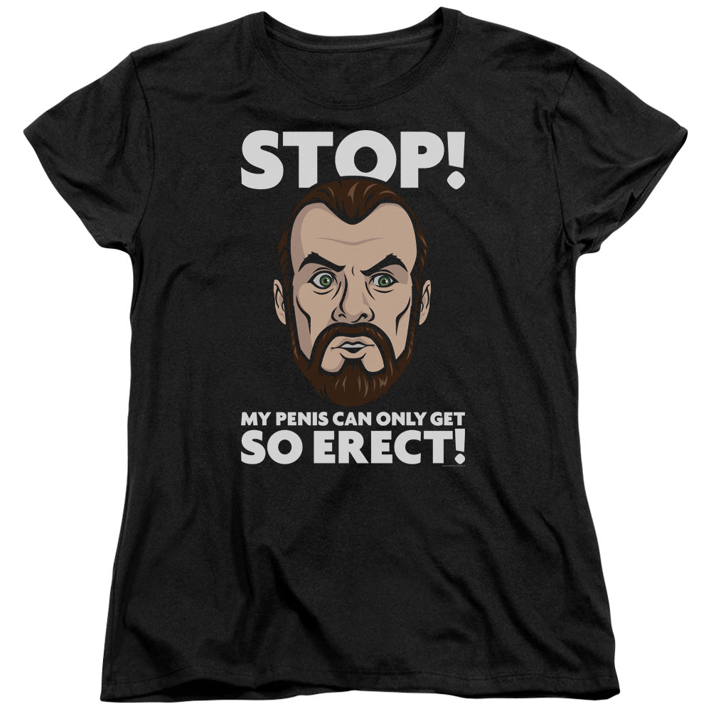 Archer Krieger Stop Womens T Shirt Black