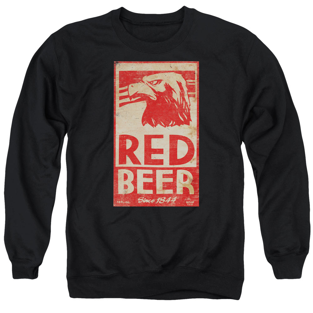 Archer Red Beer Label Mens Crewneck Sweatshirt Black