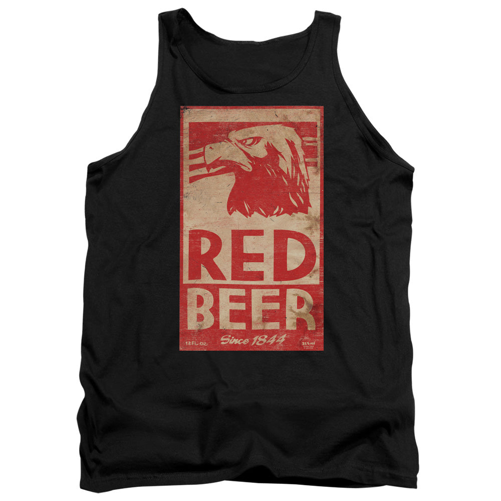 Archer Red Beer Label Mens Tank Top Shirt Black