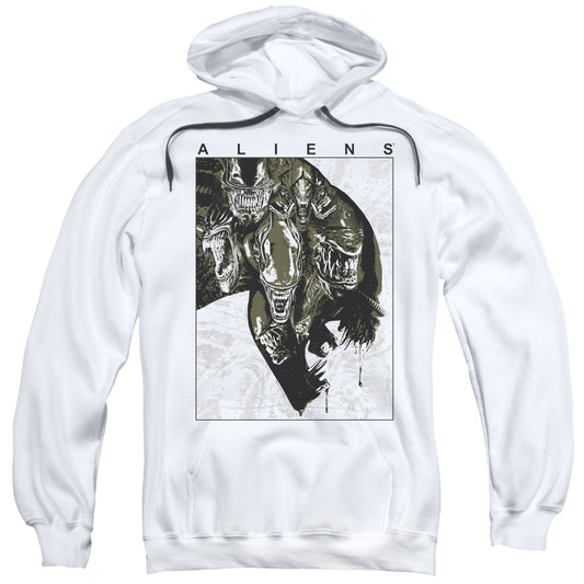 Aliens Aliens Inside Mens Hoodie White