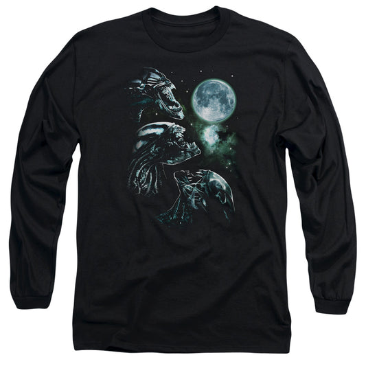 Aliens Alien Howl Mens Long Sleeve Shirt Black