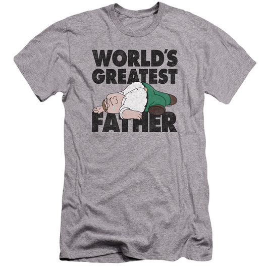 Family Guy The Greatest Father Premium Bella Canvas Slim Fit Mens T Shirt Athletic Heather