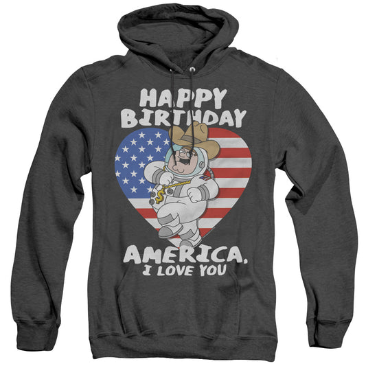 Family Guy American Love Heather Mens Hoodie Black