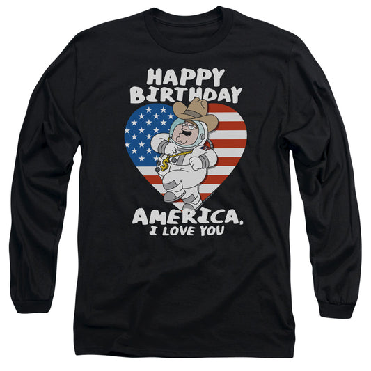 Family Guy American Love Mens Long Sleeve Shirt Black