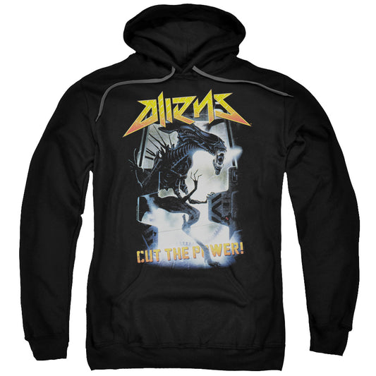 Aliens Cut The Power Mens Hoodie Black