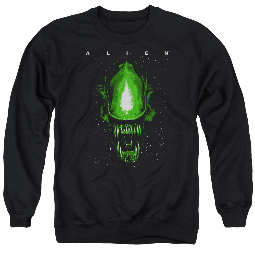 Aliens Space Aliens Mens Crewneck Sweatshirt Black