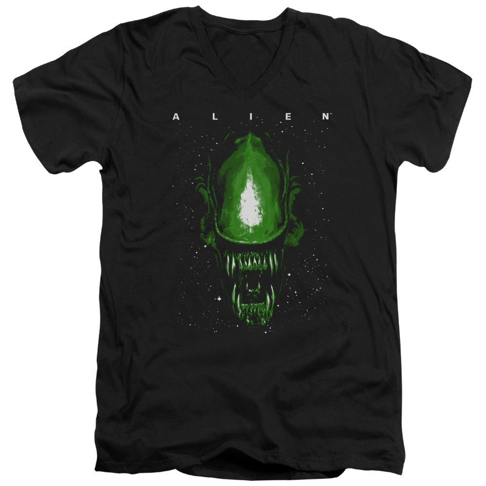 Aliens Space Aliens Mens Slim Fit V-Neck T Shirt Black