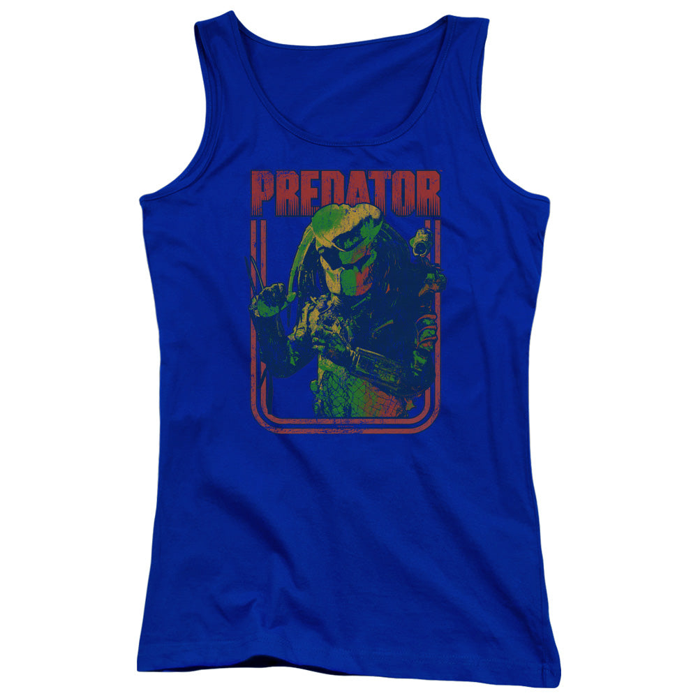 Predator Retro Predator Womens Tank Top Shirt Royal Blue