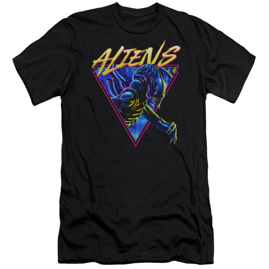 Aliens Neonmorph Premium Bella Canvas Slim Fit Mens T Shirt Black