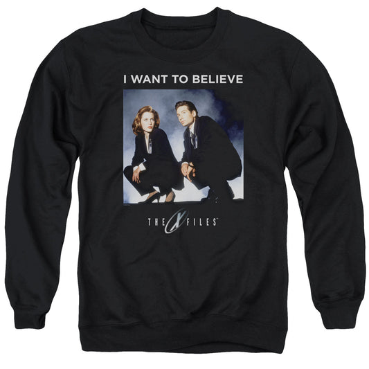 X Files Want To Believe Mens Crewneck Sweatshirt Black