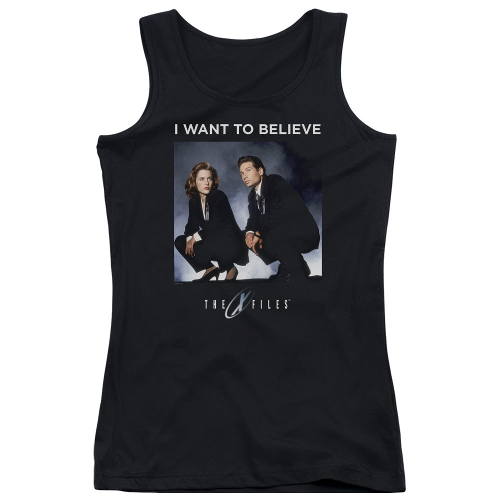 X Files Want To Believe Womens Tank Top Shirt Black