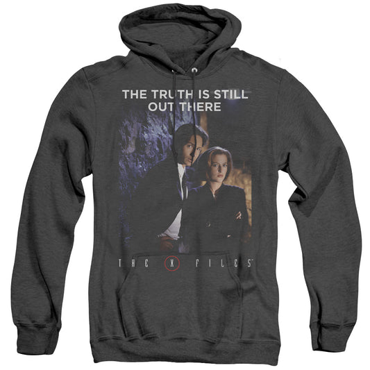 X Files Teamwork Truth Heather Mens Hoodie Black