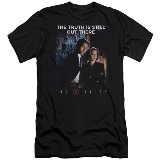 X Files Teamwork Truth Premium Bella Canvas Slim Fit Mens T Shirt Black