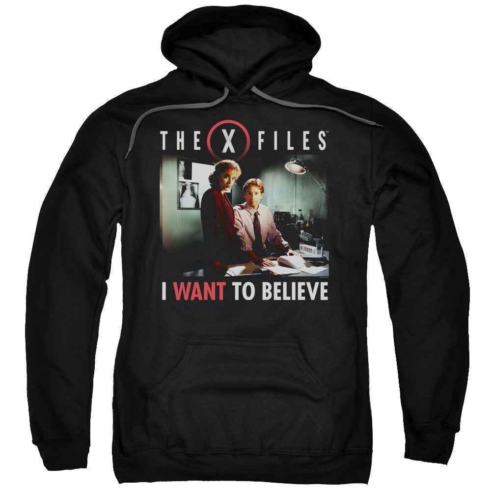 X Files Believe At The Office Mens Hoodie Black