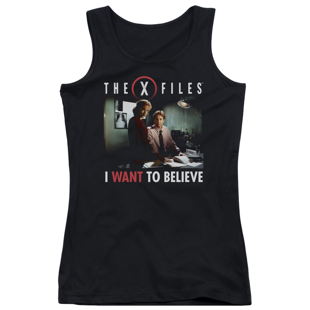 X Files Believe At The Office Womens Tank Top Shirt Black