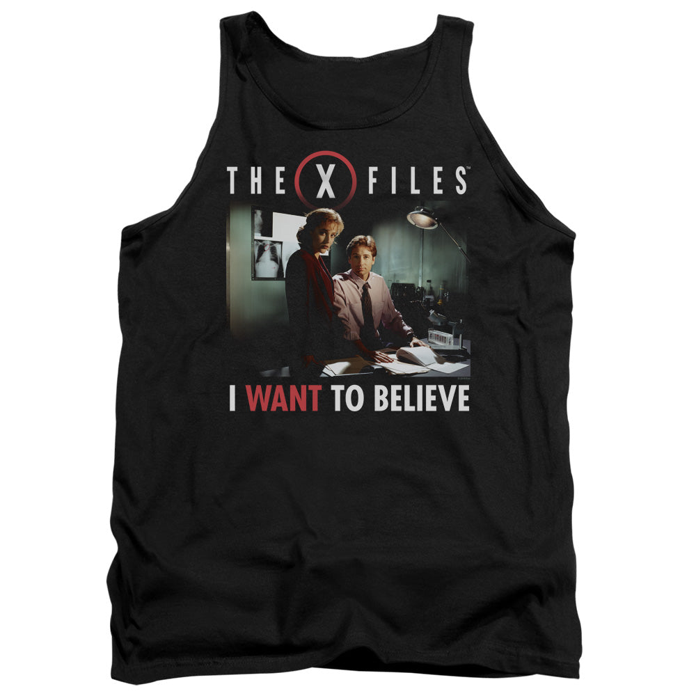 X Files Believe At The Office Mens Tank Top Shirt Black