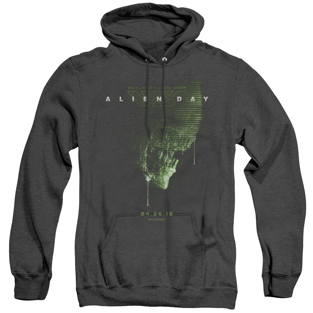 Aliens Alien Day 2018 Heather Mens Hoodie Black