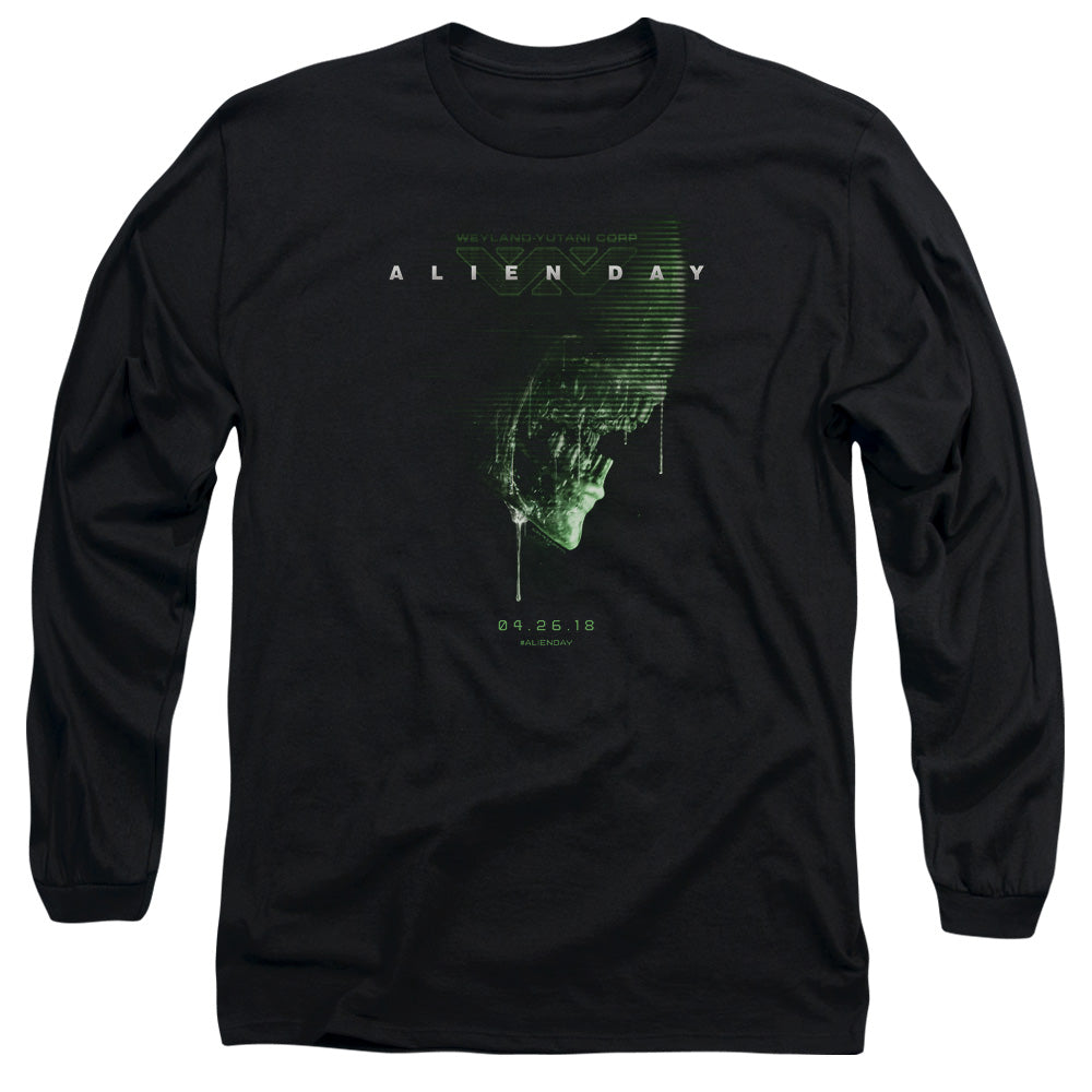 Aliens Alien Day 2018 Mens Long Sleeve Shirt Black