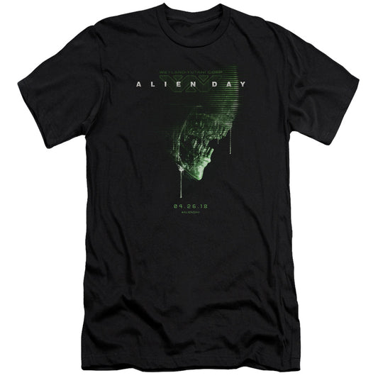 Aliens Alien Day 2018 Premium Bella Canvas Slim Fit Mens T Shirt Black