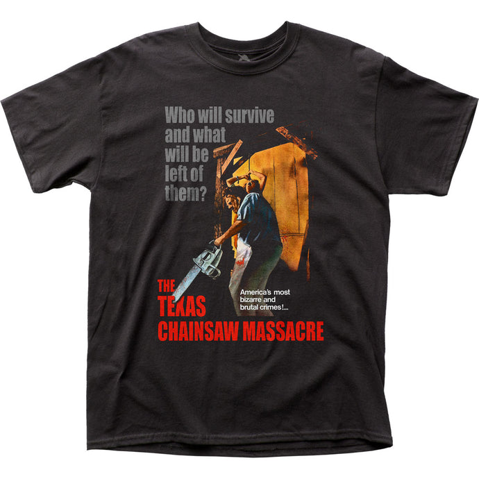 Texas Chainsaw Massacre Bizarre & Brutal Crimes! Mens T Shirt Black