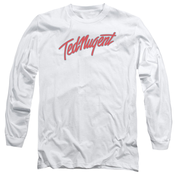 Ted Nugent Clean Logo Mens Long Sleeve Shirt White