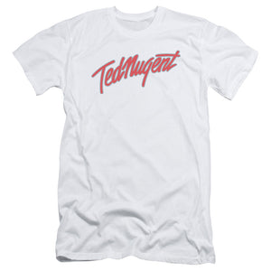 Ted Nugent Clean Logo Slim Fit Mens T Shirt White