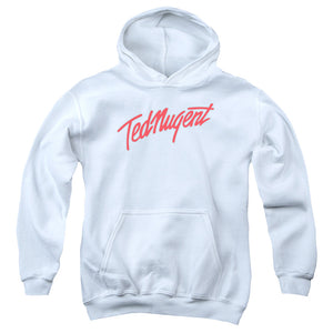 Ted Nugent Clean Logo Kids Youth Hoodie White