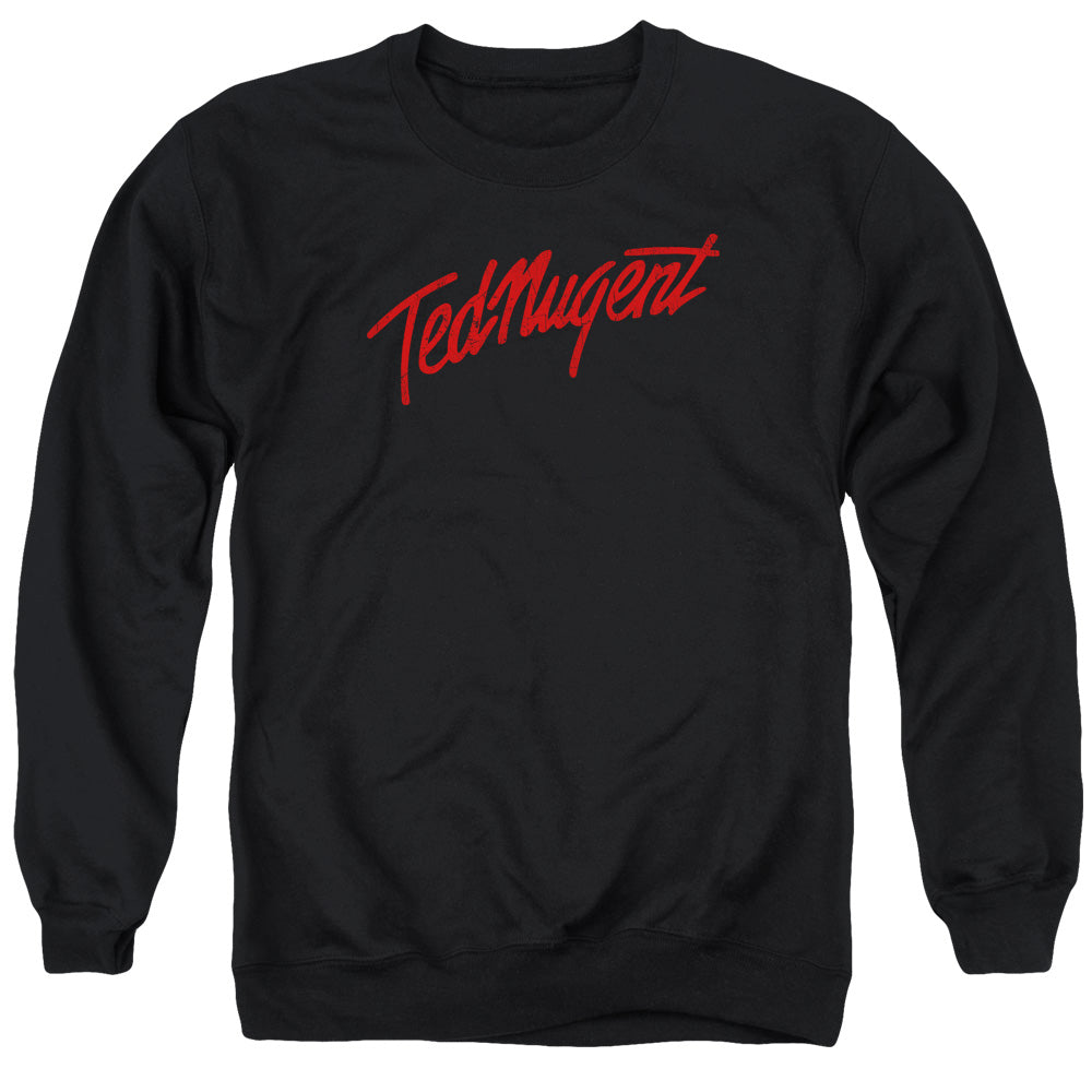 Ted Nugent Distress Logo Mens Crewneck Sweatshirt Black