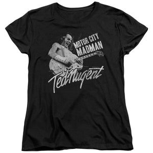 Ted Nugent Madman Womens T Shirt Black