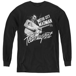 Ted Nugent Madman Long Sleeve Kids Youth T Shirt Black