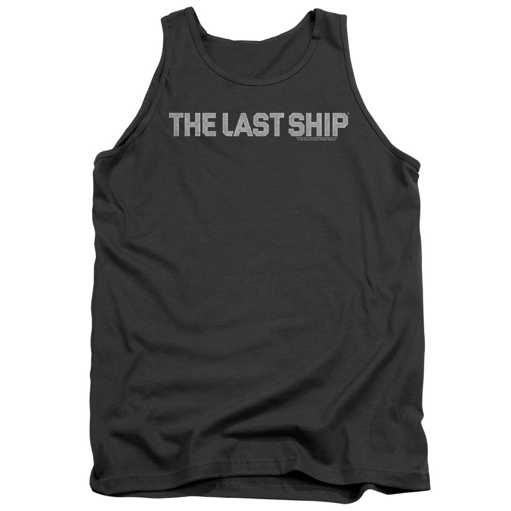 Last Ship Distressed Logo Mens Tank Top Shirt Charcoal