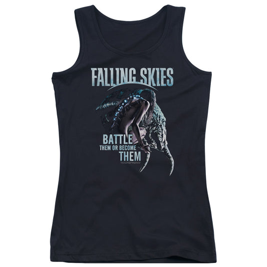 Falling Skies Battle Or Become Womens Tank Top Shirt Black