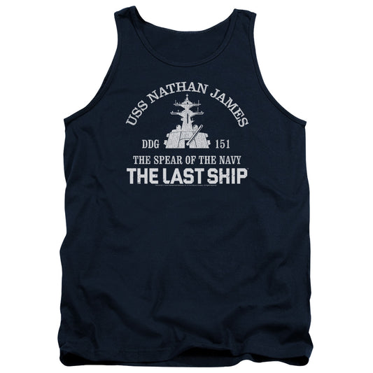 Last Ship Open Water Mens Tank Top Shirt Navy