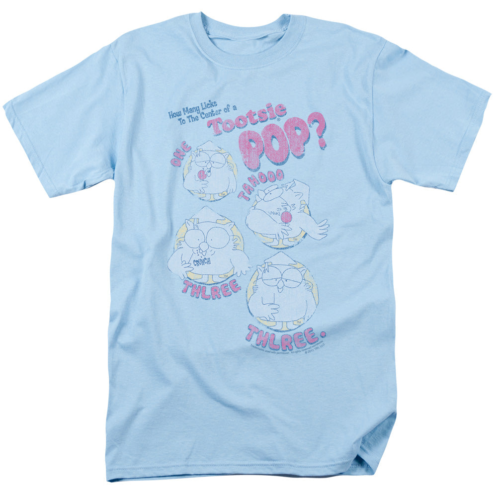 Tootsie Roll Three Mens T Shirt Light Blue