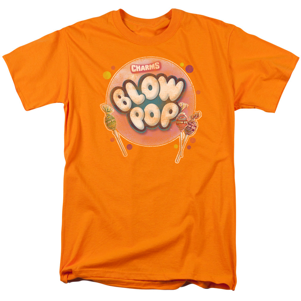 Tootsie Roll Blow Pop Bubble Mens T Shirt Orange