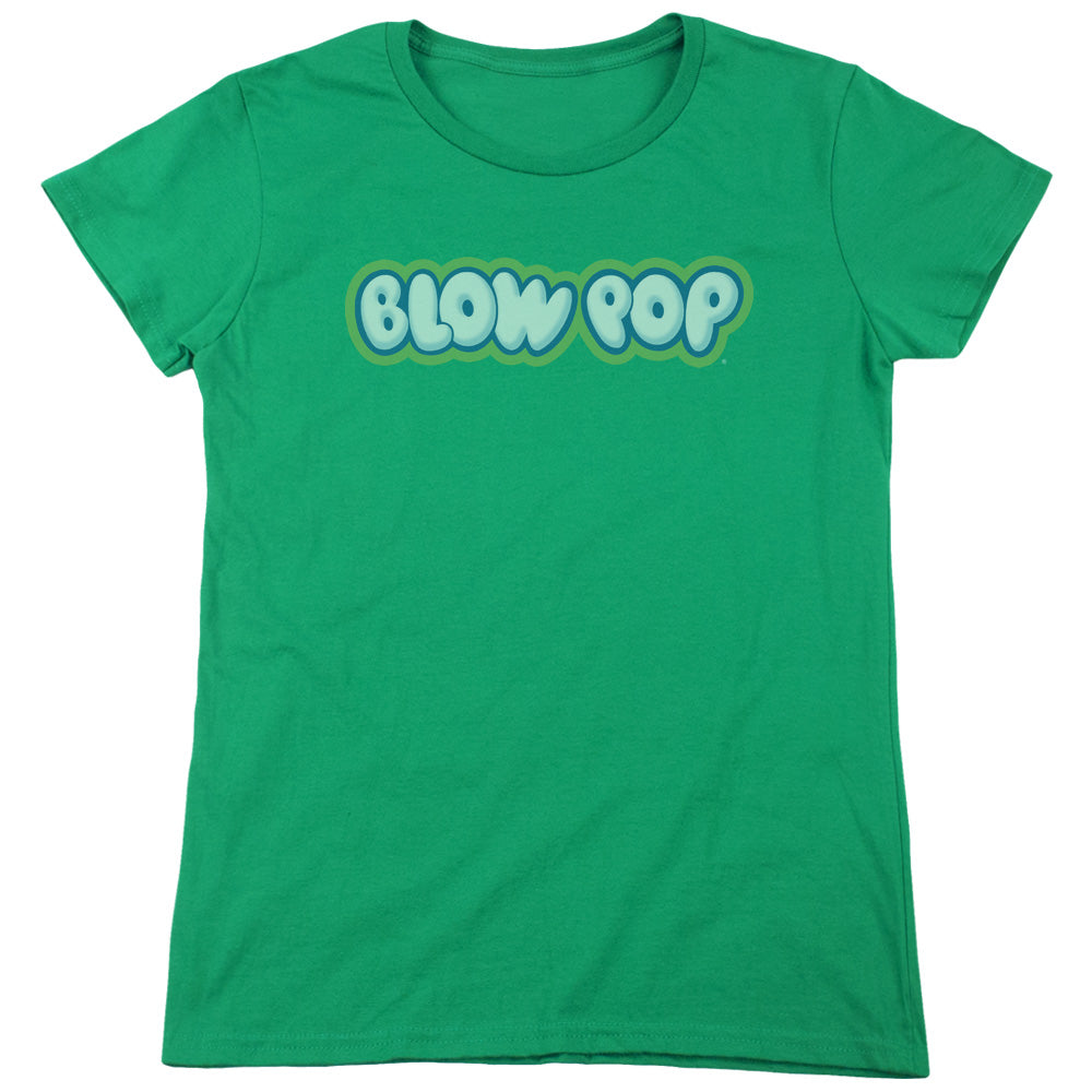 Tootsie Roll Blow Pop Logo Womens T Shirt Kelly Green