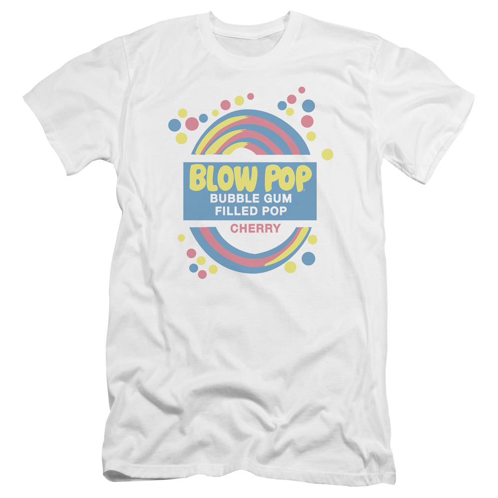 Tootsie Roll Blow Pop Label Premium Bella Canvas Slim Fit Mens T Shirt White