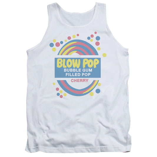 Tootsie Roll Blow Pop Label Mens Tank Top Shirt White