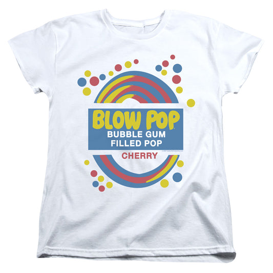 Tootsie Roll Blow Pop Label Womens T Shirt White