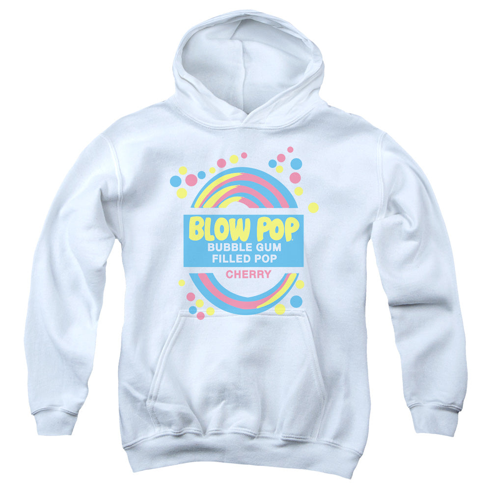 Tootsie Roll Blow Pop Label Kids Youth Hoodie White