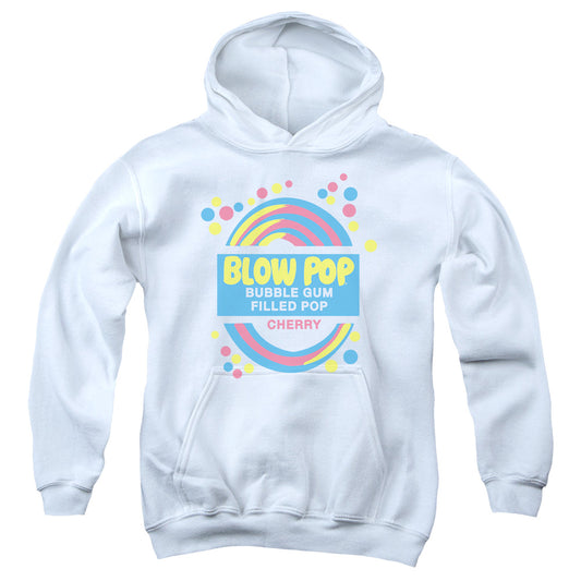 Tootsie Roll Blow Pop Label Kids Youth Hoodie White