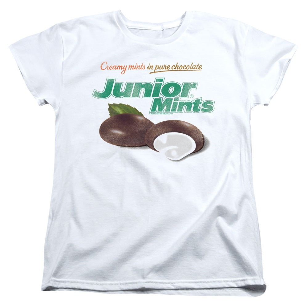 Tootsie Roll Junior Mints Logo Womens T Shirt White